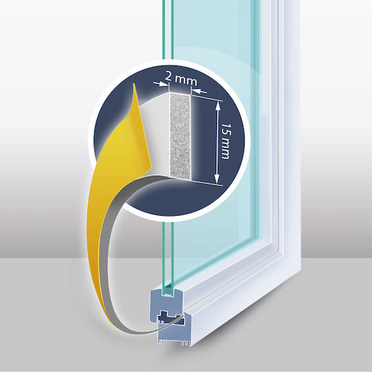 Alista Home Aerostop Bandă Adezivă Pentru Ușă / Fereastră Culoare Albă 2m