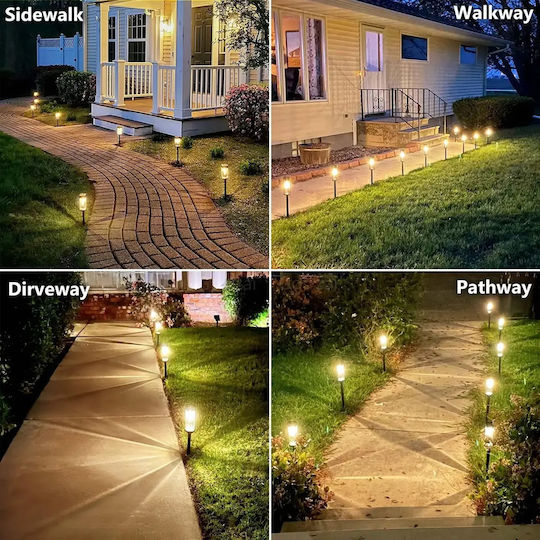 Waterproof Solar Floor Light 1.5W 30lm Warm White 2700K with Photocell IP65