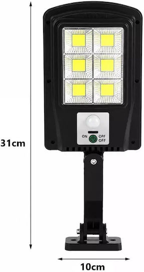 Set of 4 Wall Mounted Solar Lights Cold White 6500K with Motion Sensor and Photocell IP65