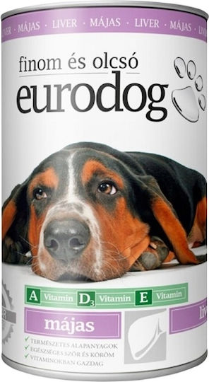 Europet Bernina Eurodog Wet Dog Food in Cans with Liver 1240g