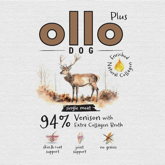 Ollo Υγρή Τροφή Σκύλων σε Κονσέρβα με Ελάφι 400gr
