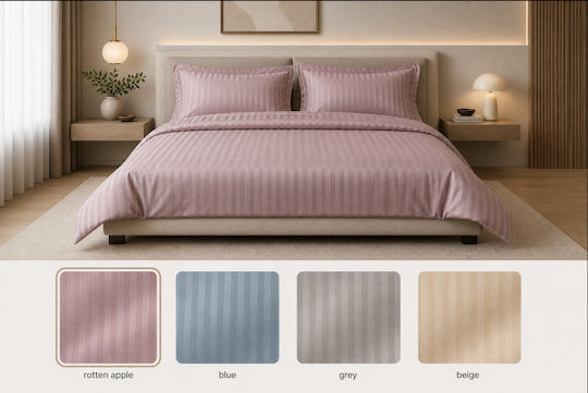 Σετ Μονό Flamingo Glamour 2τμχ 170x280cm Γκρι