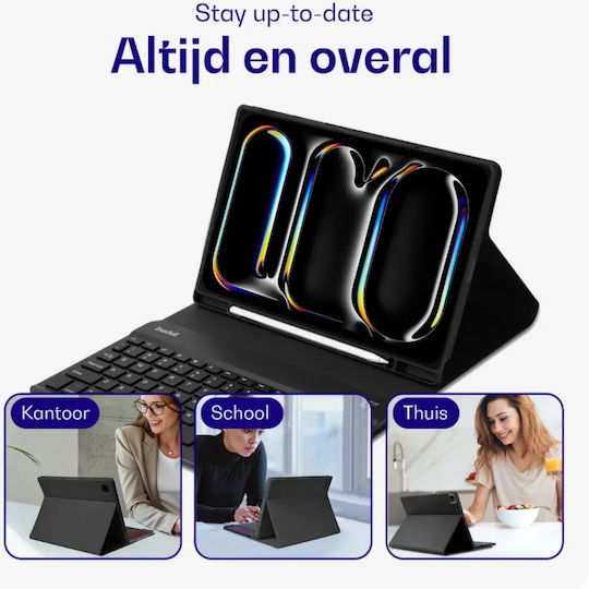 Калъф Samsung Galaxy Tab A11 Plus 11" Buddi Zuna Keyboard Case Поставка За Стилус Bluetooth Клавиатура Черен 8719246559488