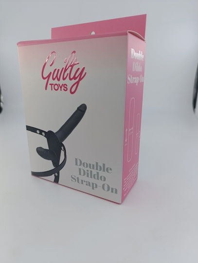 Strap-on Women-double Dildo-silicone Black Guilty Toys