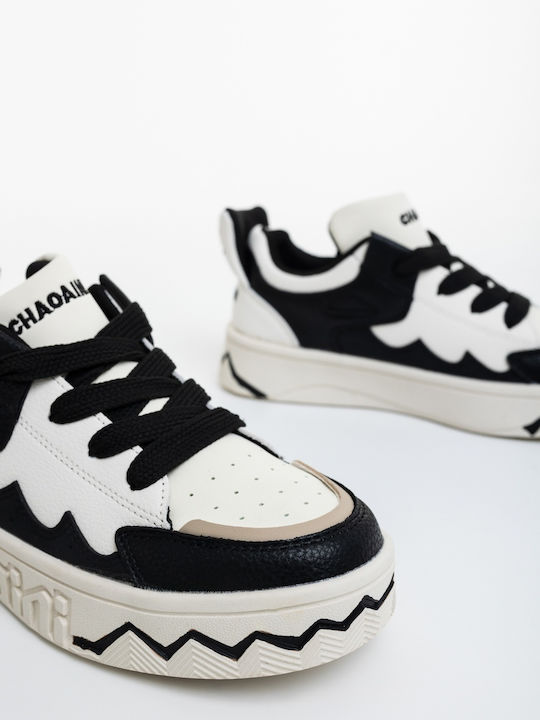 Adidași Flatforms Pentru Femei Albi și Negri