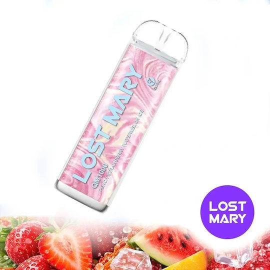 Lost Mary Единично Употребимо Електронно Цигаре 1000 Вдишвания Peach Strawberry Watermelon Ice 2ml 20mg Оранжево