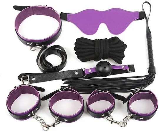 BDSM Kit σε Κόκκινο Χρώμα 7τμχ