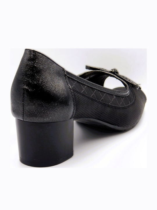Peep Toe Γόβες Μαύρες