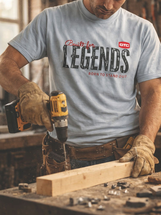 Gtc Tricou Mâneci Scurte Legend Gri S Gtc Tricou Mâneci Scurte Legend Gri S