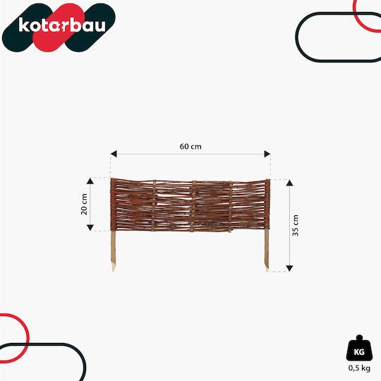 Kotarbau Μπορντούρα Κήπου σε Μπεζ Χρώμα 60x20cm 10τμχ
