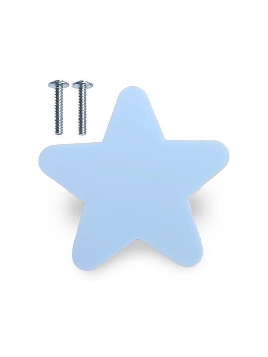More&Deco Kids Furniture Knob Made of Metallic in Blue Colour
