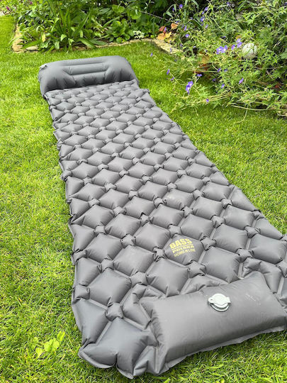 Bass Polska Μονό Υπόστρωμα Camping 190x58cm Πάχους 5cm Γκρι