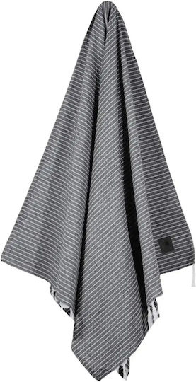 Greenwich Polo Club Strandtuch Pareo Baumwolle Schwarz mit Fransen 80x170cm