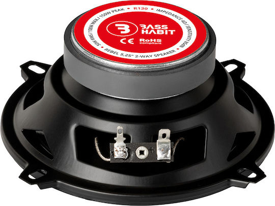 Bass Habit R130 Rebel Σετ Ηχεία Αυτοκινήτου Ομοαξονικά 5.25" με 50W RMS (2 Δρόμων)