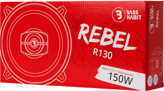 Bass Habit R130 Rebel Σετ Ηχεία Αυτοκινήτου Ομοαξονικά 5.25" με 50W RMS (2 Δρόμων)