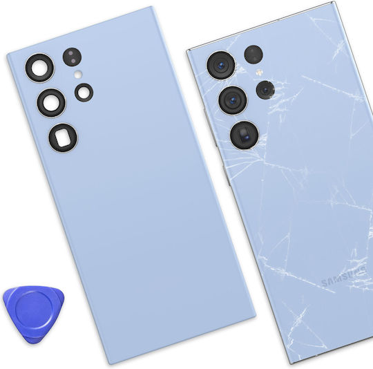 Clappio Capac Baterie De Schimb Galaxy S23 Ultra Cu Adeziv Integrat Albastru