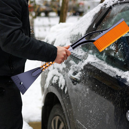 Perie Răzuitoare Zăpadă Gheață Mașină Alista Home Multifuncțională Detasabilă Mâner Antiderapant Aluminiu Plastic Spargător Gheață Parbriz Soluție Iarnă Dezghețare 68x24x11.1 Cm Portocalie