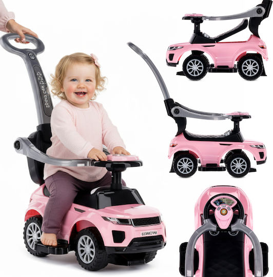 Rutschauto Schiebewagen Kinder Griff Sportwagen Hellrosa