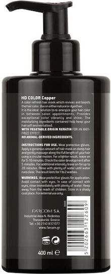 Farcom HD Hair Color Refresh Mask Vopsea Temporară De Păr Copper 400ml