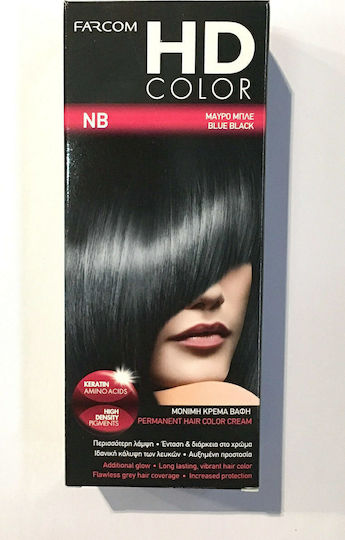 Farcom HD Color Боя За Коса NB Синьо Черно 60мл