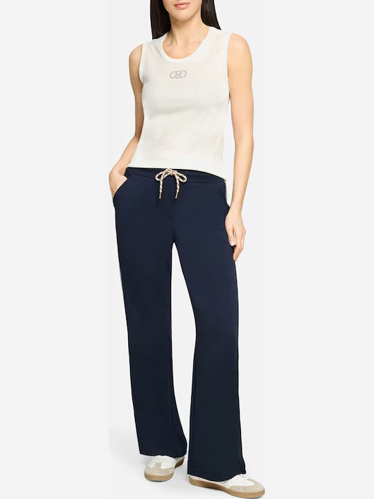 Damenbluse Baumwollärmellos Offwhite
