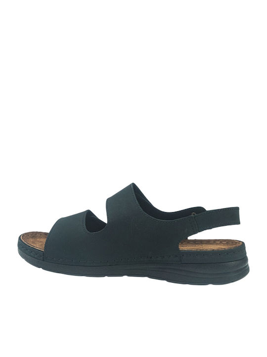 Damen Flache Sandalen Schwarz