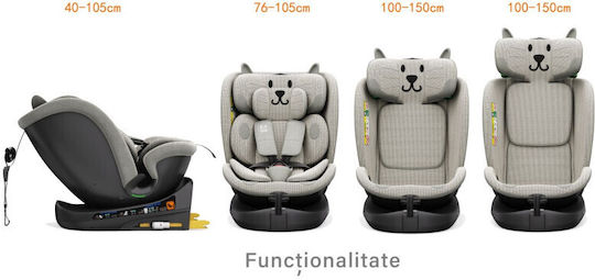 Buf Boof B-Joy Deluxe Car Seat i-Size with Isofix Light Grey CAT 0-36 kg