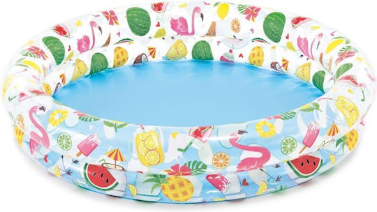 Intex Garten Kinder Runde Schwimmbecken PVC 150lt Aufblasbar 122x25cm Weiß