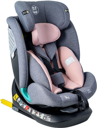 Buf Boof Saphir Deluxe Детско Столче за Кола i-Размер с Isofix Розов 0-36 кг