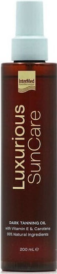 InterMed Spray cu Apă Vitaminizată Autobronzantă de Corp Luxurious Dark 200ml