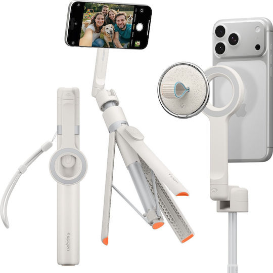 Spigen S582 Selfie Stick Cell Phone Tripod Bluetooth Beige