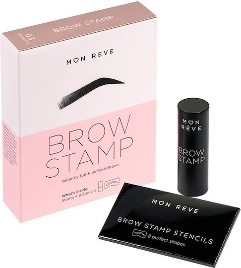 Mon Reve Stamp & 8 Stencils Στάμπα για Φρύδια 03 Brunette