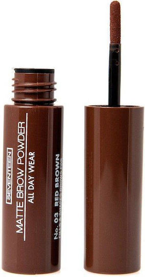 Seventeen All Day Wear Matte Σκιά για Φρύδια 03 Red Brown