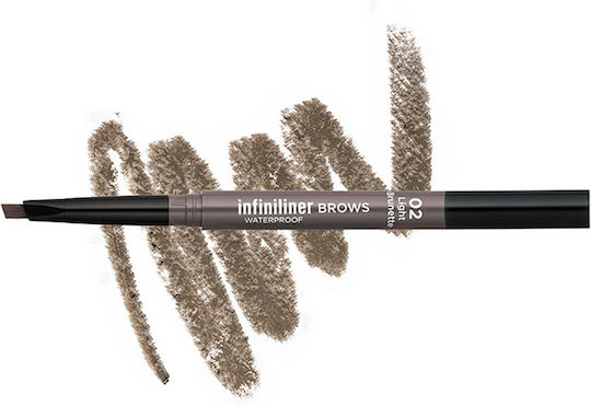 Mon Reve Infiniliner Gel Brow Pencil Waterproof Pencil For Eyebrows 02 Light Brunette