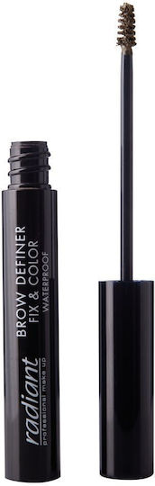 Radiant Definer Fix & Color Waterproof Mascara for Eyebrows 04 Dark Brown 5ml