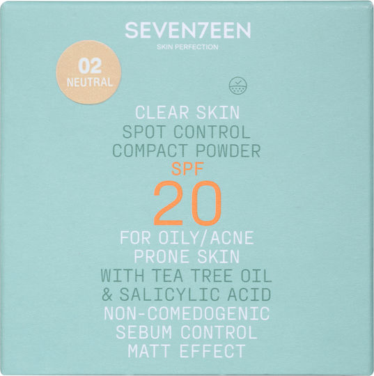 Seventeen Skin Tea Tree Oil Spot Control Compact Powder SPF20 Пудра No.2 SPF20 10гр