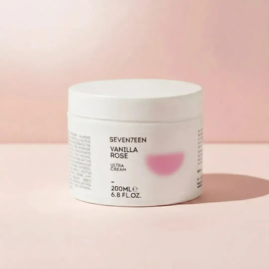 Seventeen Ultra Cream Vanilla Rose Ενυδατική Κρέμα Σώματος με Βούτυρο Καριτέ για Όλες τις Επιδερμίδες 200ml