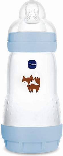 Mam Plastic Baby Bottle Easy Start Anti-Colic with Silicone Teat for 2+ Months Blue Easy Start - Blue 260ml