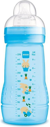 Mam Plastikflasche Easy Active Gegen Koliken mit Silikonsauger für 2+ Monate Light Blue 270ml