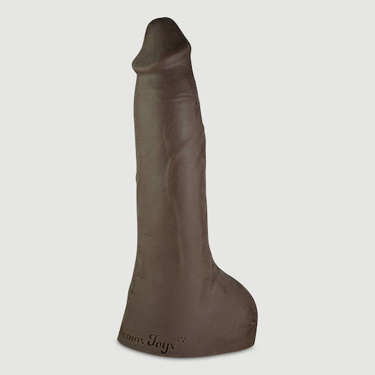 Терастно Реалистично Силиконово Дилдо Mr Smooth Платинен Силикон X-Large 31,7 См Тъмно Кафяво