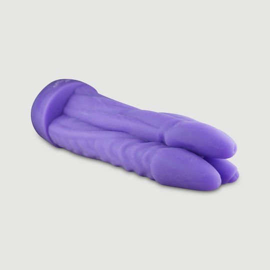 Huge Silicone Replica Textured Surface Praying Dick Textured Platinum Silicone X-Large Dildo 43 Cm Purple