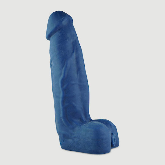 Μεγάλο Ρεαλιστικό Dildo Σιλικόνης Φλέβες Uterus Grinder Platinum Silicone Large Realistic Dildo Veins 25,4 Cm Μπλε
