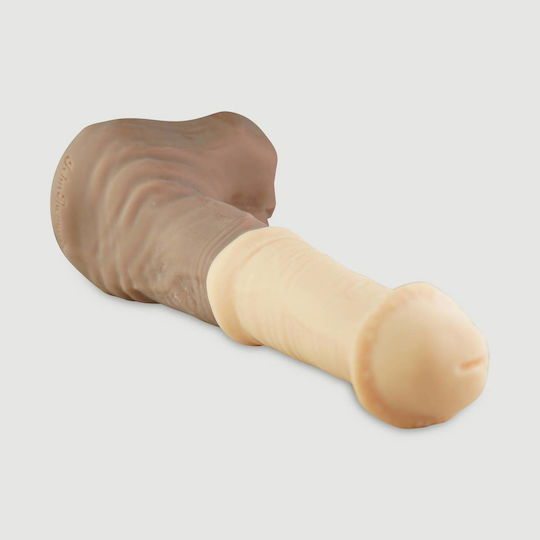 Терастно Дилдо Силиконово Кон Wild Horse Platinum Silicone X-Large Кон Дилдо 34 См Бяло Кафяво