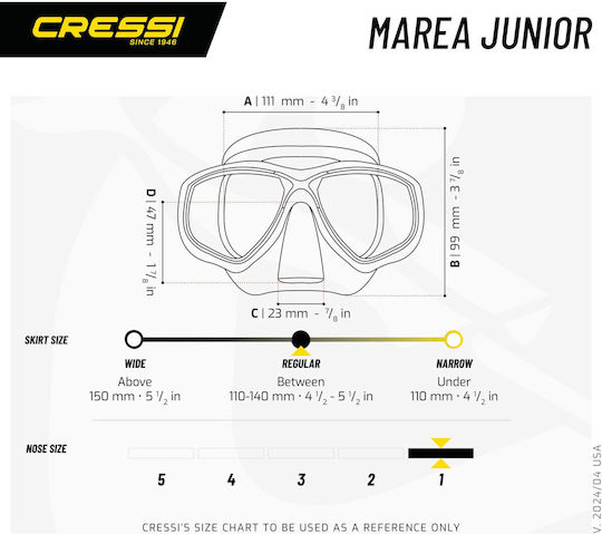 CressiSub Kids Diving Mask Marea Transparent