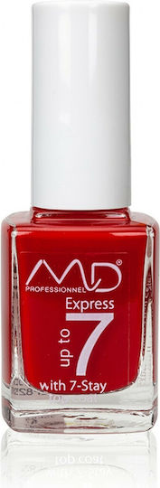 MD Professionnel Express Up to 7 Glossy Βερνίκι Νυχιών Quick Dry Κόκκινο 12ml