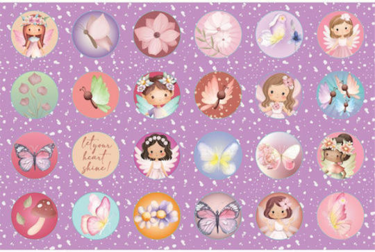 533587 Drawing Pad Must Team 23x33cm 40 Sheets Self-Adhesive Stencil 2 Pages Color 2 Designs Girl 2 Sets 12 Pieces Set 12 Pieces