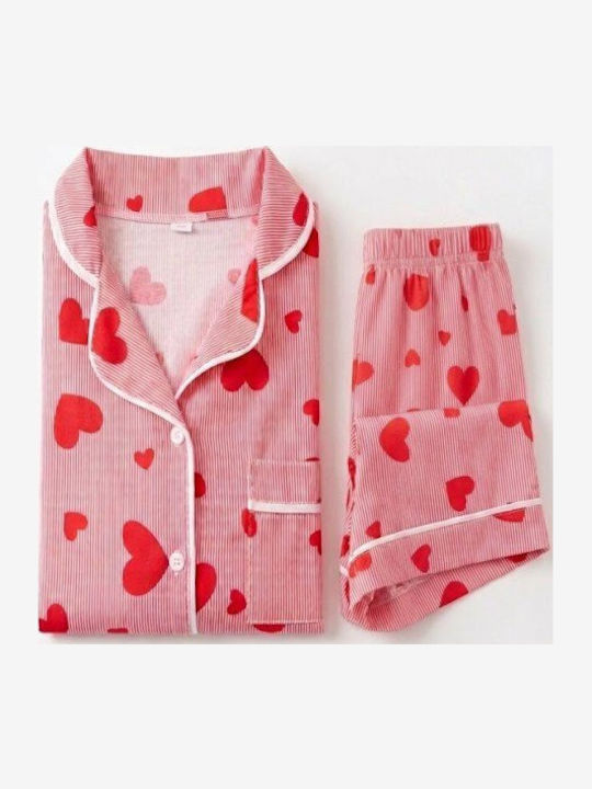 Soccus Set Pijamale Dama De Vară Din Bumbac Roz