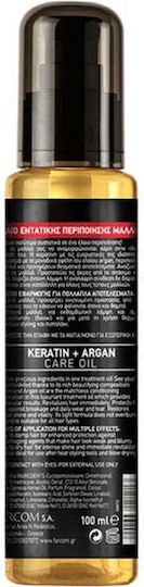 Farcom HD Keratin + Argan Care Hair Oil for Repair with Keratin 100ml