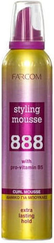 Farcom 888 Styling Mousse Extra Lasting Hold Αφρός Μαλλιών Μπούκλες 250ml