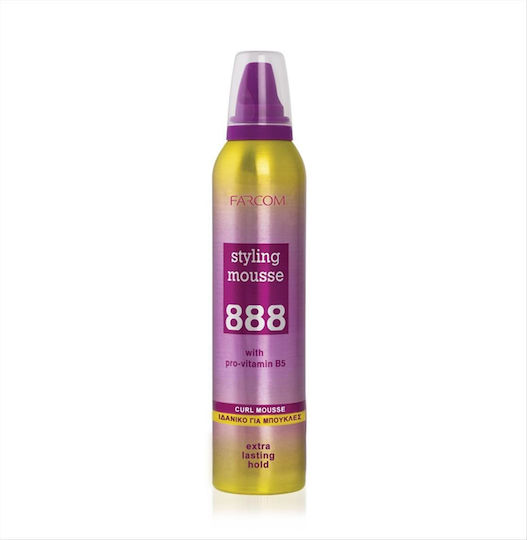 Farcom 888 Styling Mousse Extra Lasting Hold Αφρός Μαλλιών Μπούκλες 250ml
